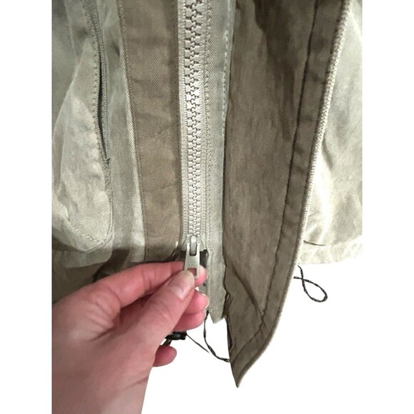 Vtg 90s Fieldmaster Jacket Mens Med Tan Barn Chore Coat Quilt Down Lined Leather - Picture 6 of 16